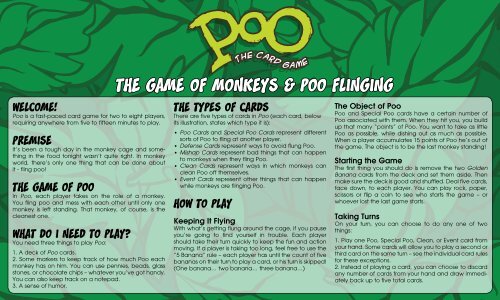 the game of monkeys & poo flinging - Poo: The Card Game