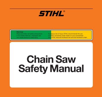 Chain Saw Safety Manual - Stihl