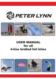 USER MANUAL for all 4-line bridled foil kites - Peter Lynn