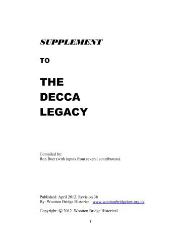 THE DECCA LEGACY - Wootton Bridge Historical