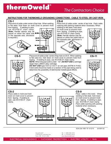 34-5381-02 cable to horizontal surface instructions - thermOweld