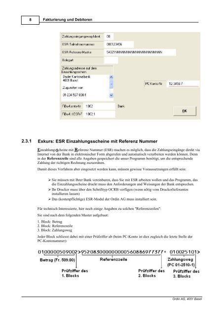 Fakturierung und Debitorenbuchhaltung der Ordin AG - ordin.ch