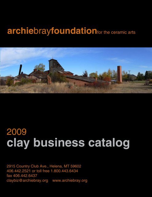 clay business catalog - Archie Bray Foundation for the Ceramic Arts