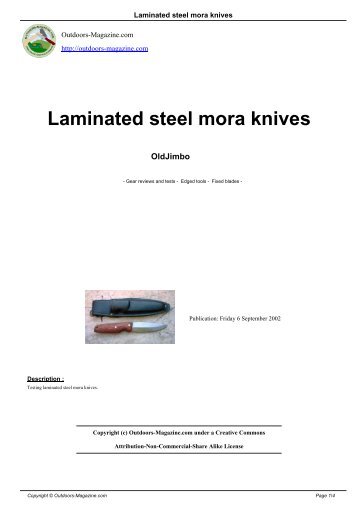 Laminated steel mora knives - Old Jimbo's Site