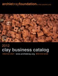 clay business catalog - Archie Bray Foundation for the Ceramic Arts