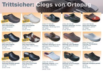 Clogs Katalog - Ortopag AG