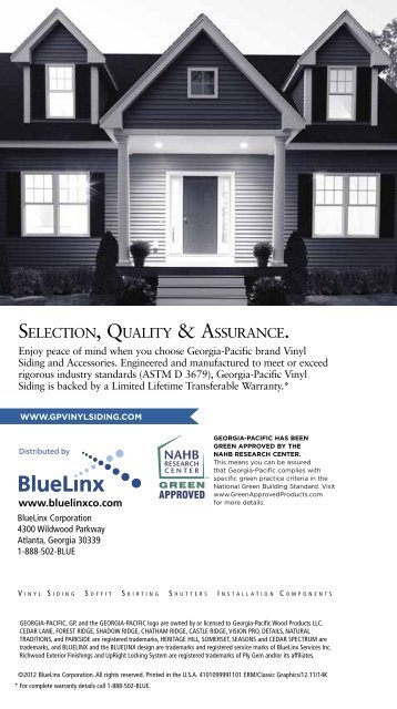 GP Product Guide - Georgia Pacific Vinyl Siding Homepage