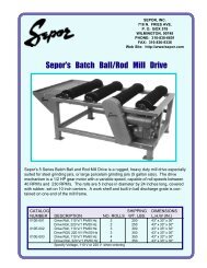 Sepor's Batch Ball/Rod Mill Drive