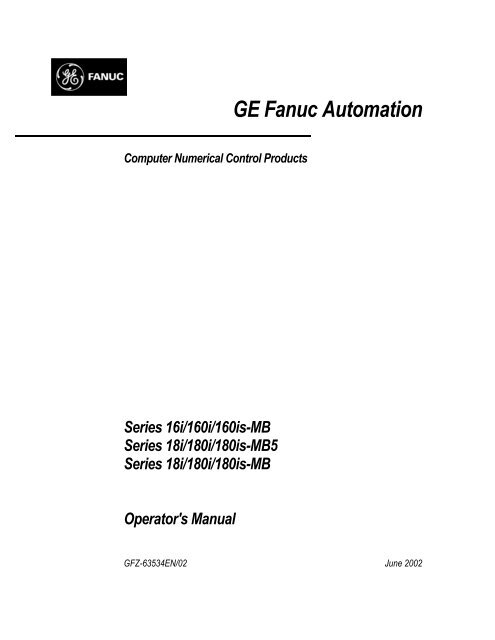 Series 16i/160i/160is-MB, Series 18i/180i - Flint Machine Tools, Inc.