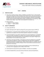 division 15 mechanical specifications - Xylem Applied Water Systems