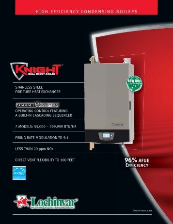 High efficiency condensing boilers - Lochinvar