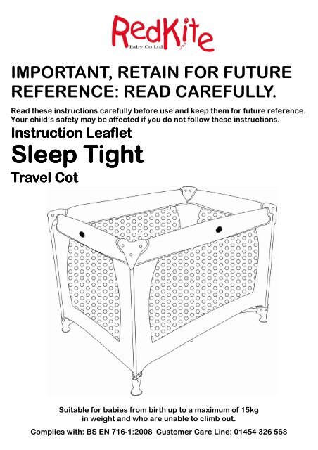 red kite travel cot dimensions