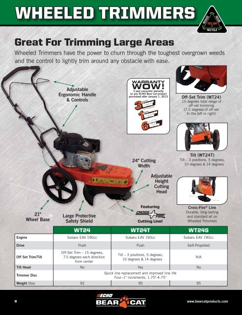 WHEELED TRIMMERS - Bear Cat