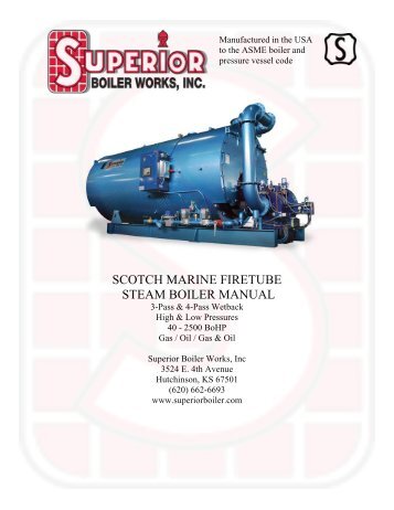 scotch marine firetube steam boiler manual - Superior Boiler Works