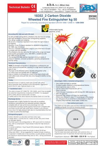 18352_2 Carbon Dioxide Wheeled Fire Extinguisher kg 50