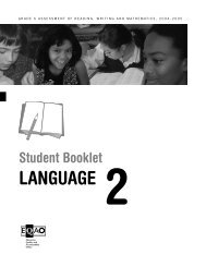 Student booklet language 2 - eqao