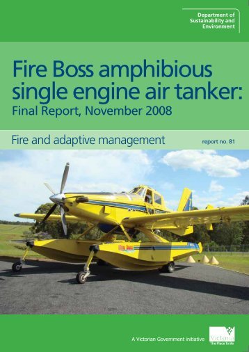 Fire Boss amphibious single engine air tanker: - Department of ...