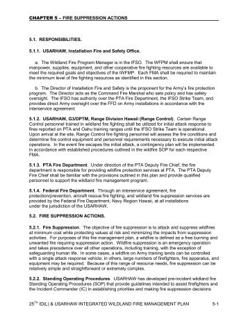 CHAPTER 5 – FIRE SUPPRESSION ACTIONS 25TH ID(L ...