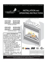 CDV34 Gas Fireplace - Continental Fireplaces