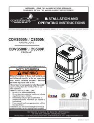 CDVS500 - Continental Fireplaces
