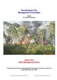 Penrith Bush Fire Management Committee Bush Fire Risk ...