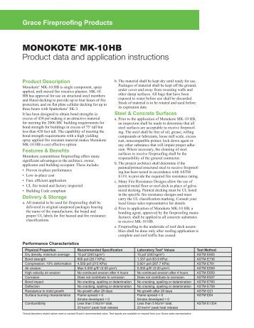 Monokote MK-10 HB - Grace Construction Products