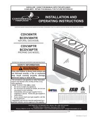 Installation Manual - Continental Fireplaces