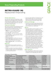 RETRO-GUARD® RG Replacement fireproofing - Grace ...