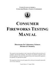 Consumer Fireworks Testing Manual - CPSC