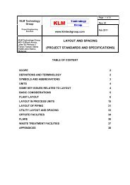 layout and spacing (project standards and specifications) - KLM ...