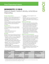 MONOKOTE® Z-106/G Gypsum based, medium density - Grace ...