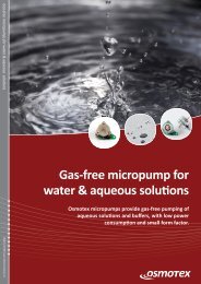 Gas-free micropump for water & aqueous solutions - Osmotex