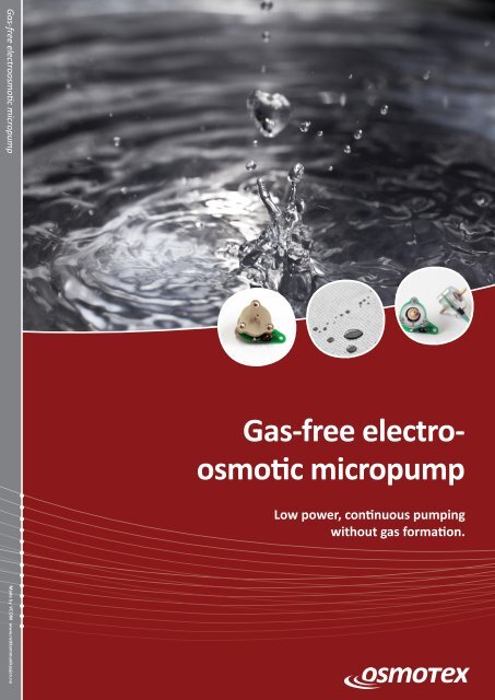 Gas-free electro- osmotic micropump - Osmotex