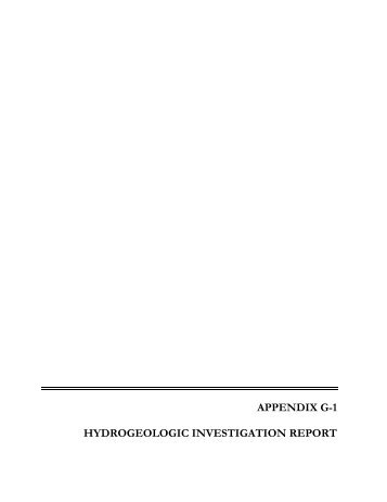 Makua FEIS Volume 2 Appendix G-1_Hydrogeologic Investigation