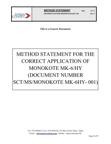 Method statement for the correct application of ... - Structural Steel
