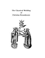 The Chymical Wedding of Christian Rosenkreutz