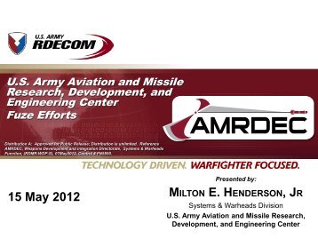 AMRDEC Fuze Efforts - Defense Innovation Marketplace