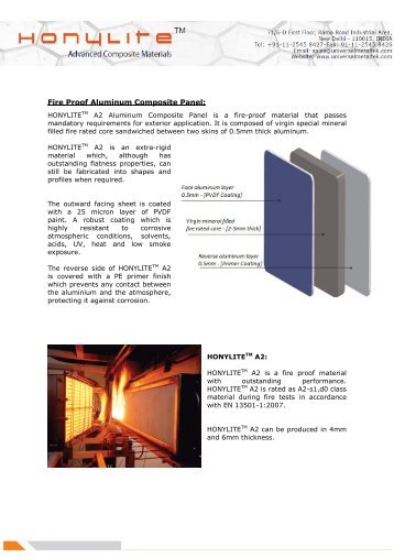 Fire Proof Aluminum Composite Panel: - Universal Metaltek