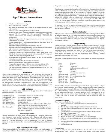 Ego 7 Board Instructions - Tadao Technologies