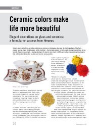 Ceramic colors make life more beautiful - Heraeus Precious Metals ...
