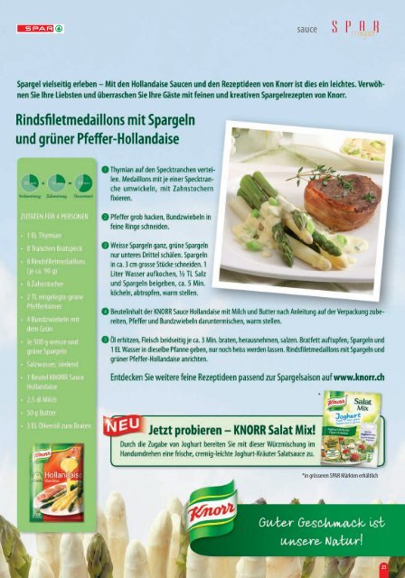 SPAR Schweiz - Magazin 03/11