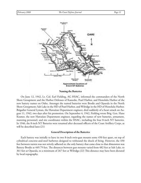 Oahu's 8-inch Naval Turret Batteries 1942-1949 - Personal Page of ...