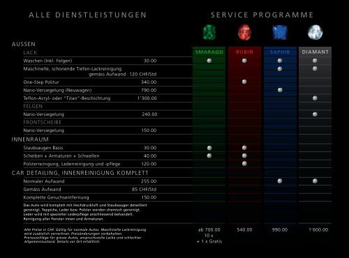 Dienstleistungen und Preise (PDF) - Oscarwash.ch