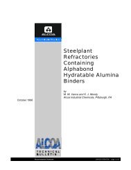Steel Plant Refractories Containing Alphabond Hydratable ... - Almatis