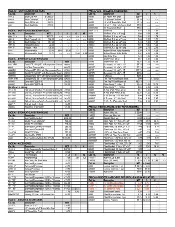 PAGE A2 - SKUTT GLASS FIRING KILNS PAGE A7 cont ...