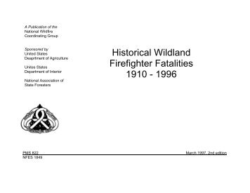 Historical Wildland Firefighter Fatalities 1910 - 1996 - National ...