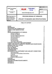 process design of furnaces - KLM Technology Group