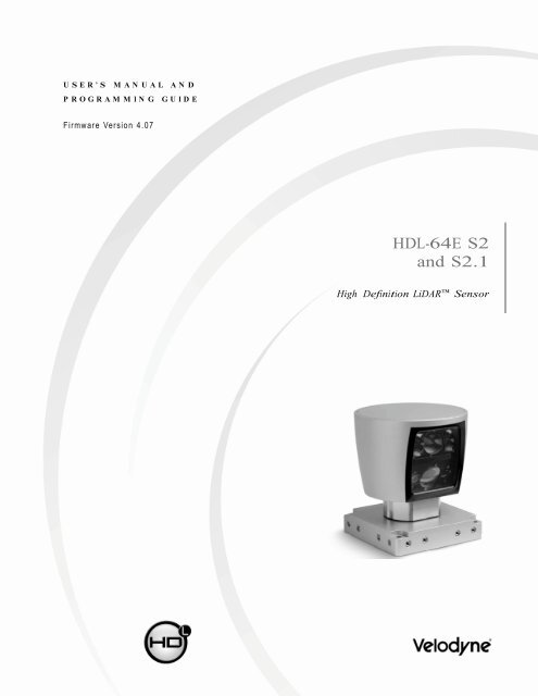 HDL-64E S2 manual_Rev C_2011 - Velodyne Lidar