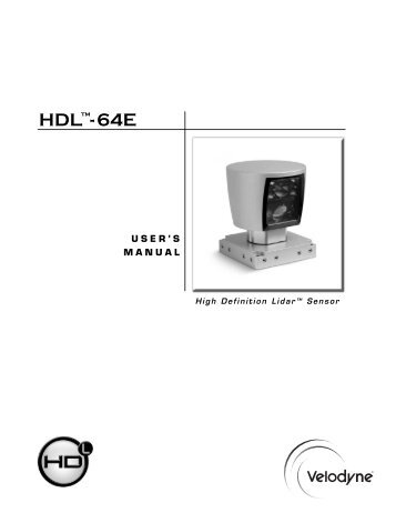 HDL-64E Manual - Velodyne Lidar