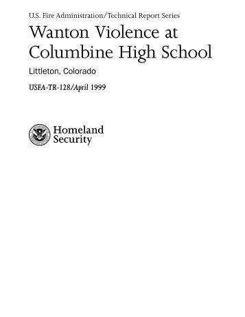 Wanton Violence at Columbine High School - US Fire Administration ...